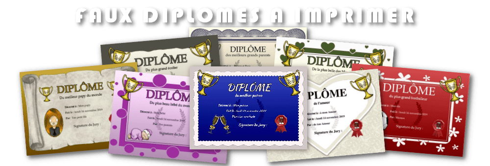 Une pr�sentation de plusieurs diplomes